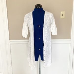 eileen fisher womens xs white cardigan sweater lin